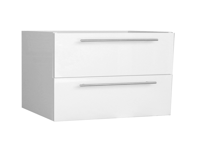 Badmeubel onderkast Compact met handgreep RVS rond 100 Hoogglans Wit OP = OP