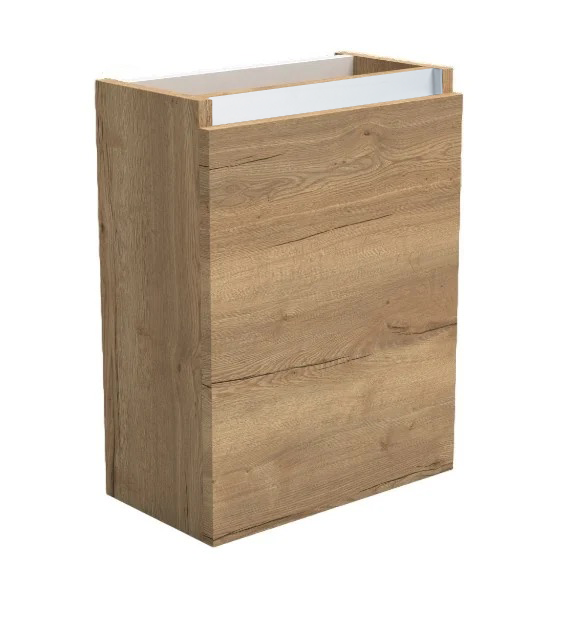 Trendline basic fonteinkast met greeplijst Aluminium Natural Oak