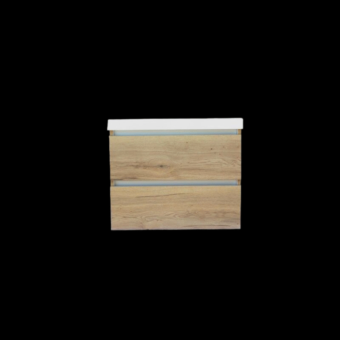 Trendline basic onderkast met greeplijst aluminium  60 Natural Oak