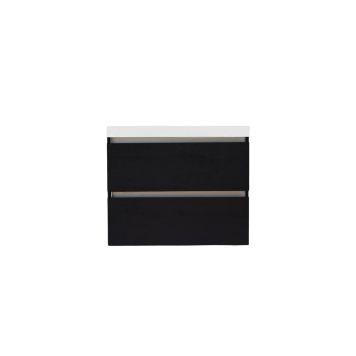 Trendline basic onderkast met greeplijst aluminium  60 Black Oak