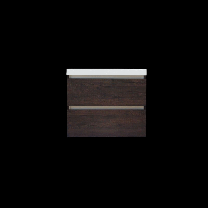 Trendline basic onderkast met greeplijst aluminium  60 Brown Oak