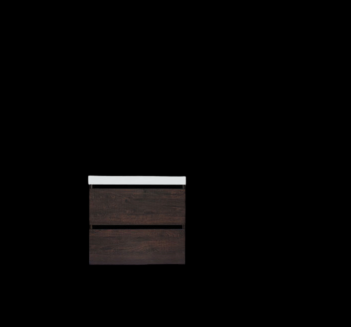 Trendline basic onderkast met greeplijst Mat Zwart 60 Brown Oak