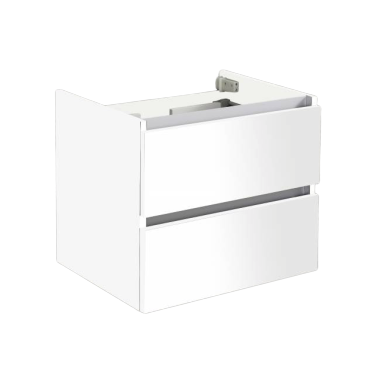 Trendline basic onderkast met greeplijst aluminium 60 Hoogglans Wit