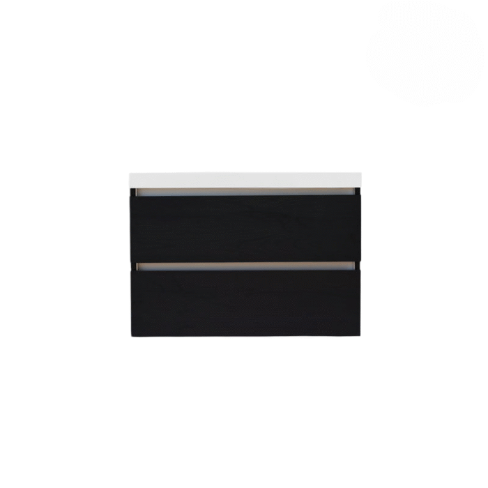 Trendline basic onderkast met greeplijst aluminium 80 Black Oak