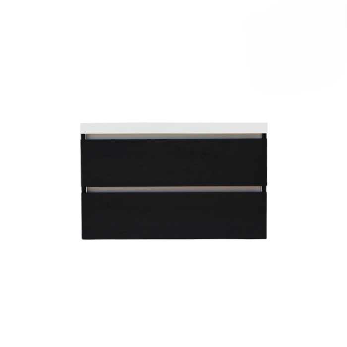 Trendline basic onderkast met greeplijst aluminium 100 Black Oak