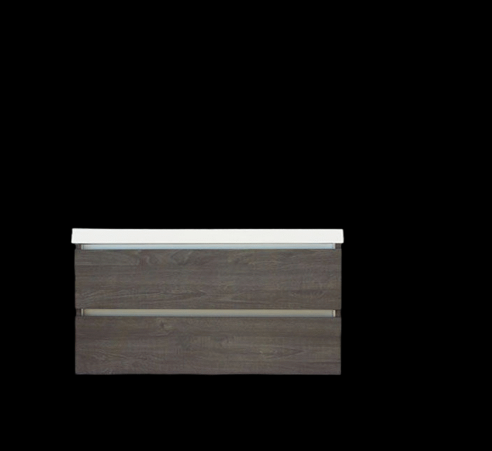 Trendline basic onderkast met greeplijst aluminium 120 Silver Oak