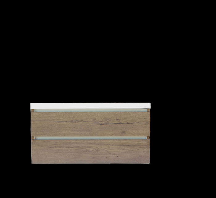 Trendline basic onderkast met greeplijst aluminium 120 Tabak Oak