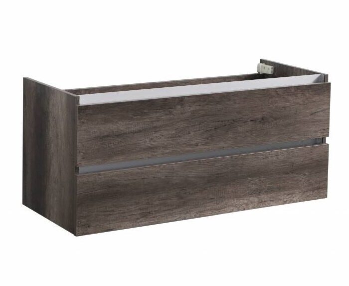 Trendline basic onderkast met greeplijst aluminium 140 Century Oak