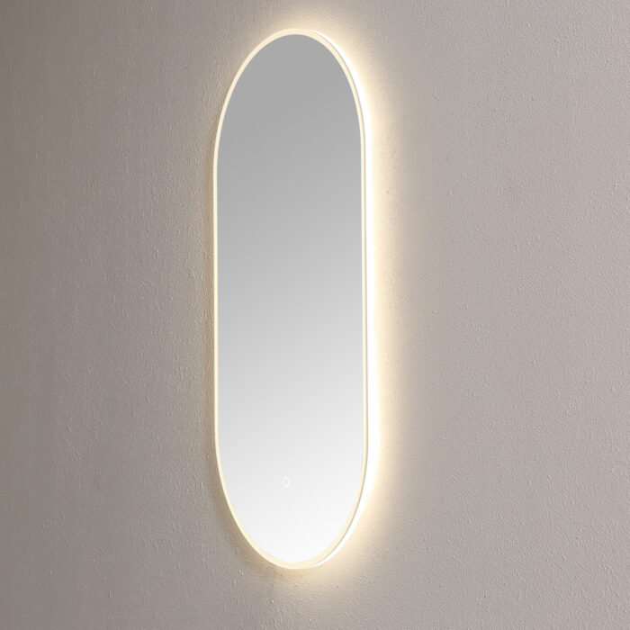 Spiegel ambiance ovaal met LED verlichting, 3 kleur instelbaar & dimbaar
