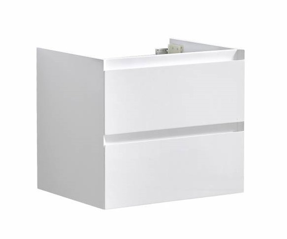 Badmeubel Infinity onderkast met greeplijst in korpus kleur 60 Hoogglans Wit OP = OP