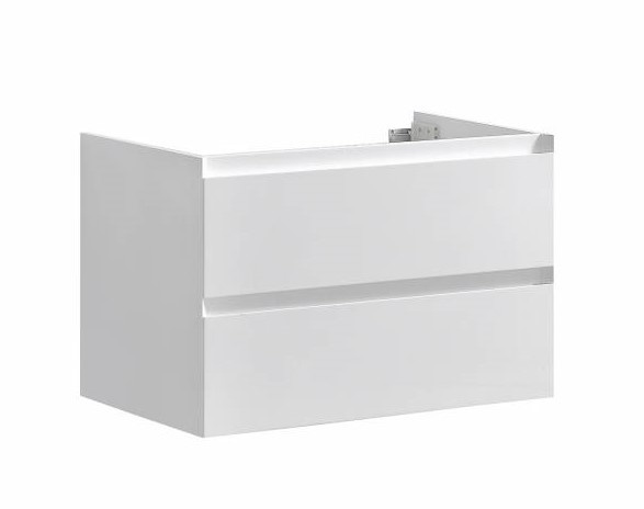 Badmeubel Infinity onderkast met greeplijst in korpus kleur 80 Hoogglans Wit OP = OP