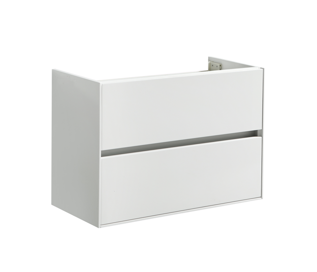Compact Greeploos onderkast met greeplijst aluminium 80 Hoogglans Wit