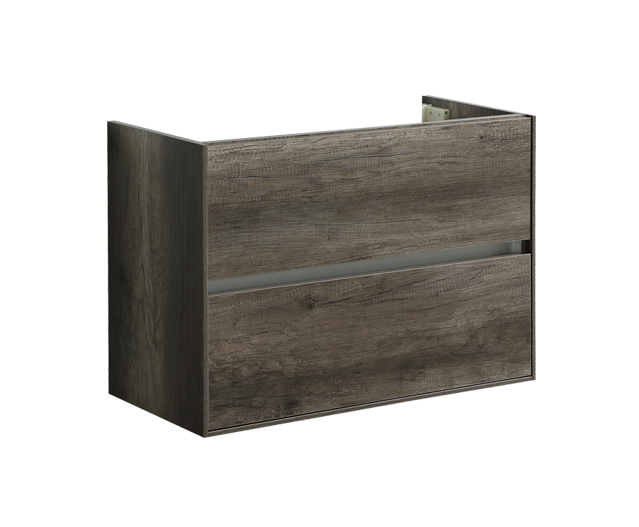 Compact Greeploos onderkast met greeplijst aluminium 80 Century Oak