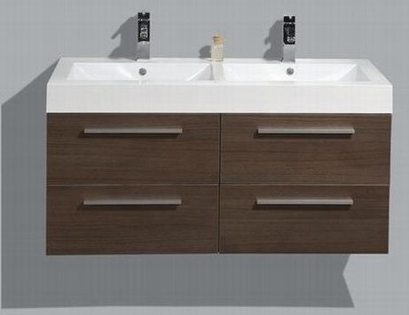 BM badmeubelset met aluminium greep 120 Grey Oak zonder spiegel OP = OP