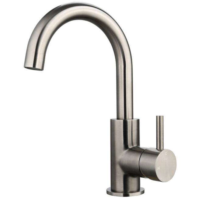 Wastafelmengkraan Largo met draaibare uitloop Gun Metal