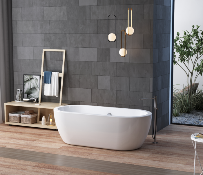 Luxe vrijstaande bad 182 x 80 met dikke rand