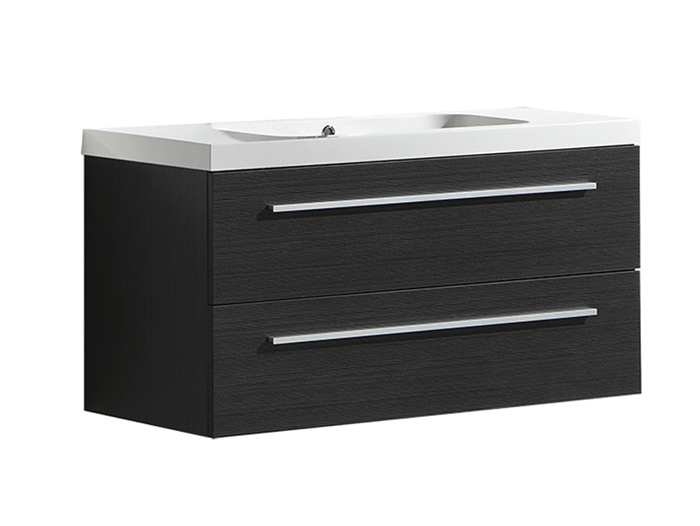 Badmeubelset met aluminium greep 100 Silver Grey zonder spiegel OP = OP