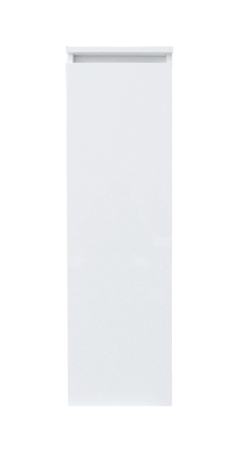 Trendline kolomkast half hoog met greeplijst aluminium  Hoogglans Wit