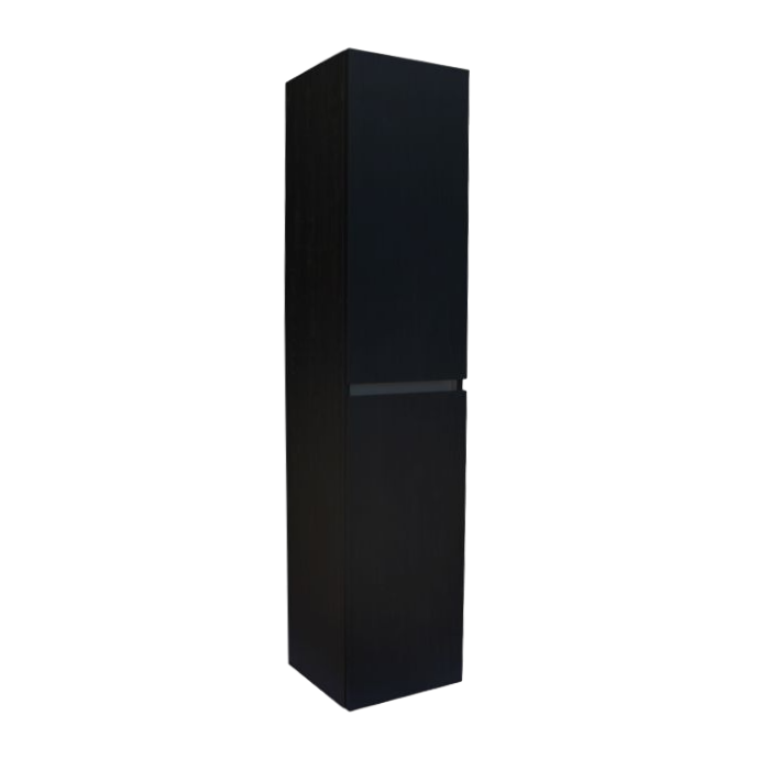 Trendline basic kolomkast met greeplijst Mat Zwart Black Oak