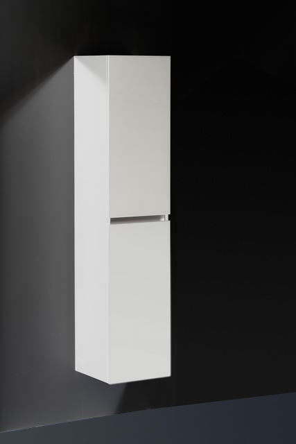 Trendline basic kolomkast met greeplijst aluminium Hoogglans Wit