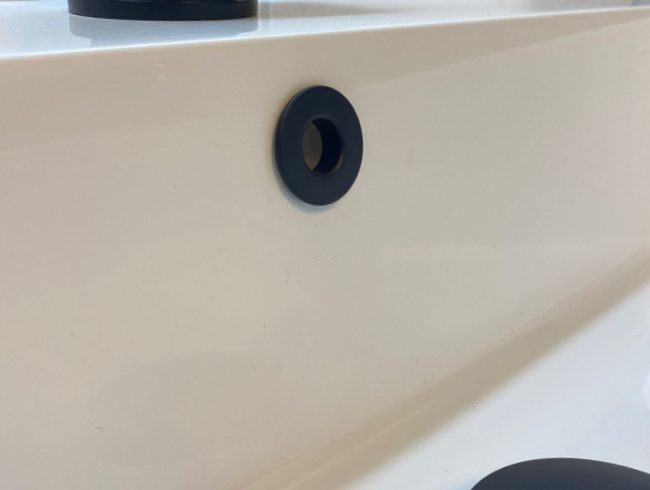 Wastafel Overloopring Rond Mat Zwart