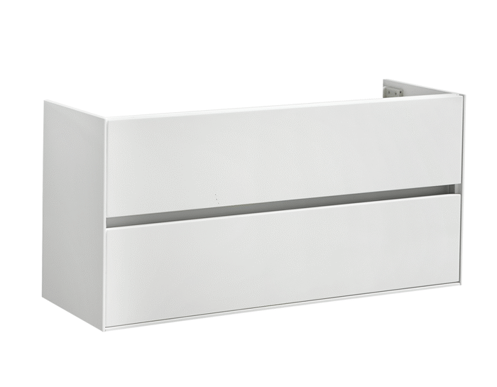 Badmeubel onderkast Compact met greeplijst aluminium 120 Hoogglans Wit OP = OP