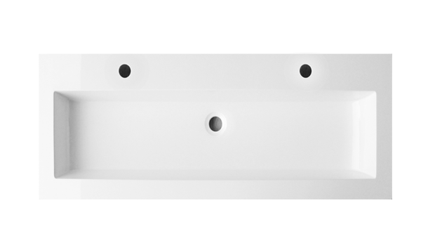 Wastafel Compact Mineraalmarmer 120 enkele wasbak OP = OP