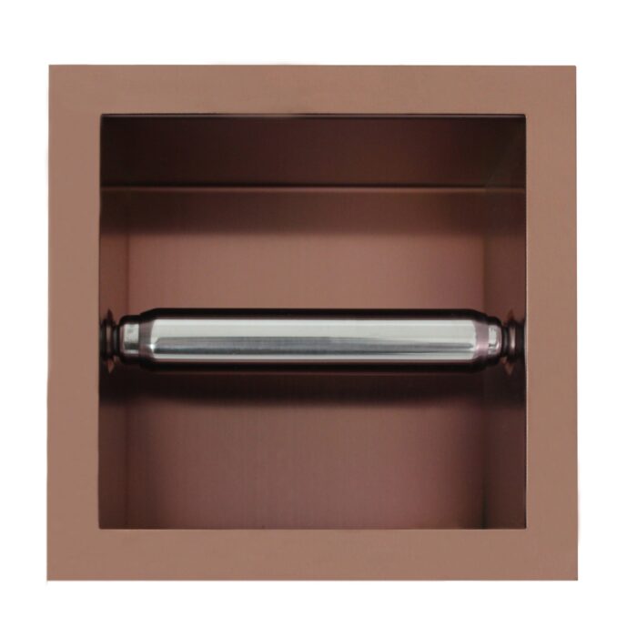 Inbouw rolhouder Brons
