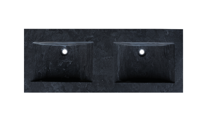 Wastafel Trend Stone natuursteen 120 dubbele wasbak