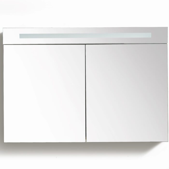 Spiegelkast met LED verlichting  100 Light Wood OP = OP