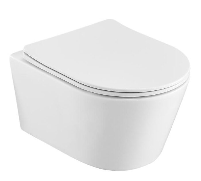 Wandcloset easy flush rimfree compact met slim softclose en quickrelease zitting