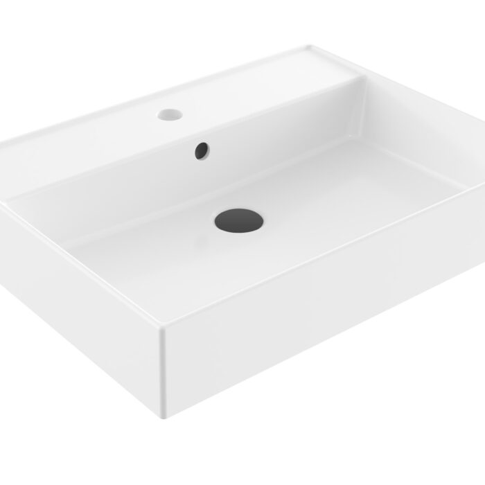 Wastafel Edge Keramiek Glans Wit 60