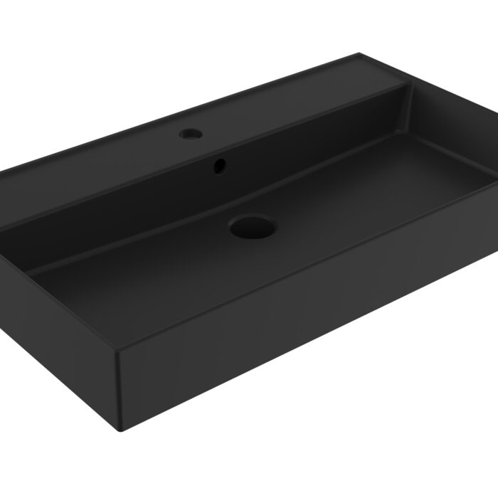 Wastafel Edge Keramiek Mat Zwart 80
