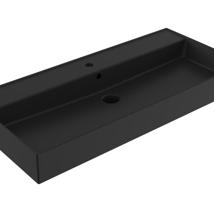 Wastafel Edge Keramiek Mat Zwart 100