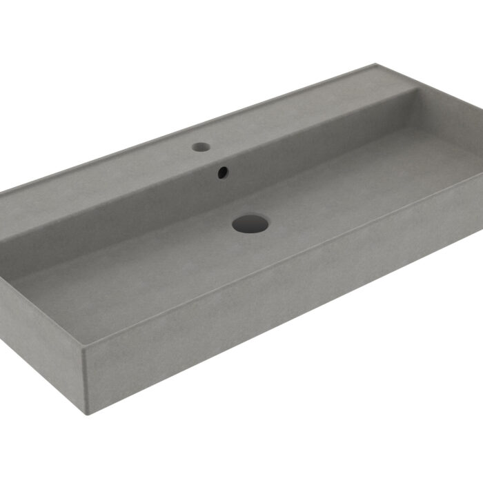 Wastafel Edge Keramiek Warm Beton 100