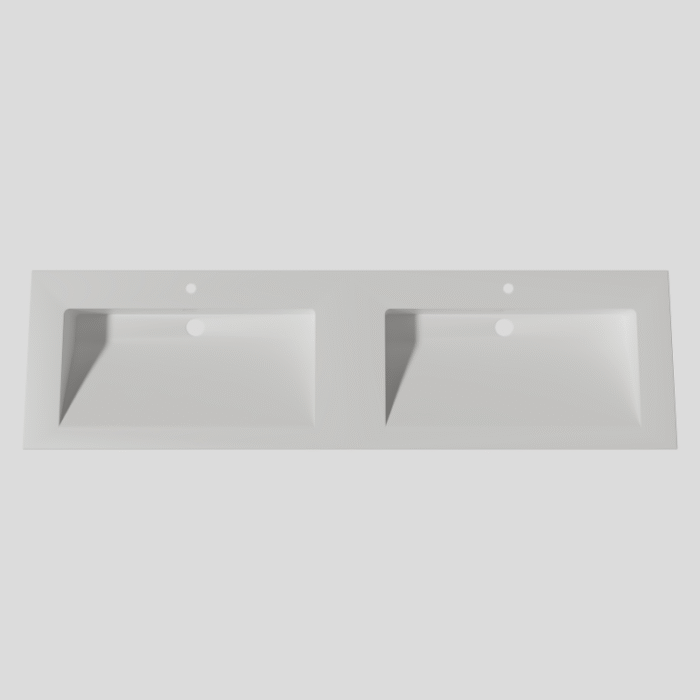 Wastafel Silk Solid Surface 160 dubbele wasbak