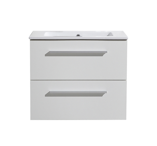 Badmeubelset met greep aluminium 60 mat wit zonder spiegel OP = OP