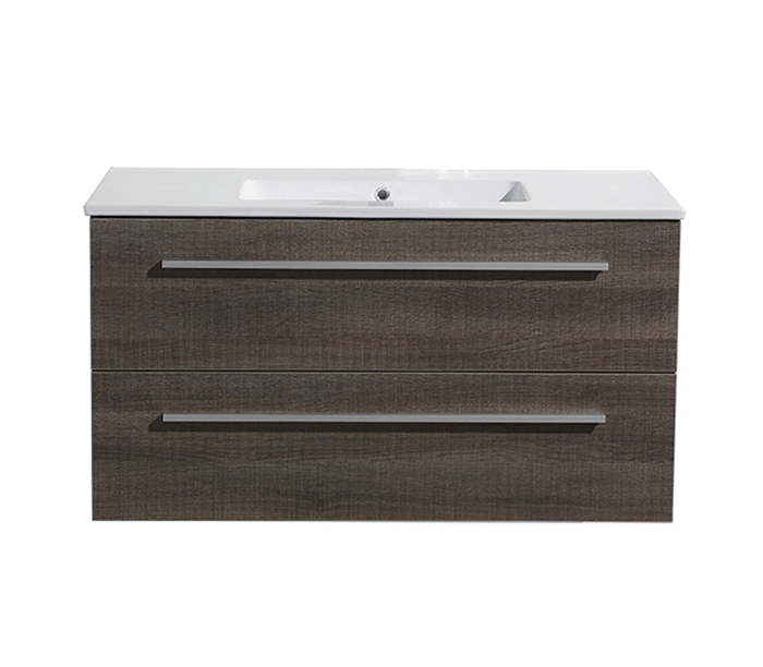 Badmeubelset met greep aluminium 100 Kentucky Oak zonder spiegel OP = OP