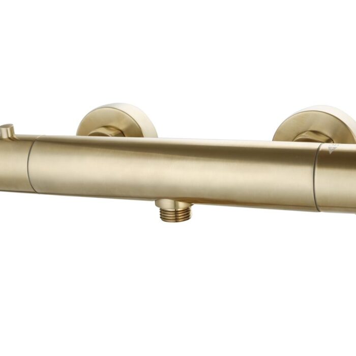 Douchemengkraan thermostatisch rond Goud Geborsteld