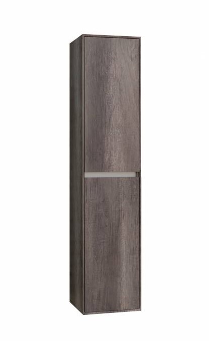 Compact Kolomkast met greeplijst aluminium 120 Century Oak OP = OP