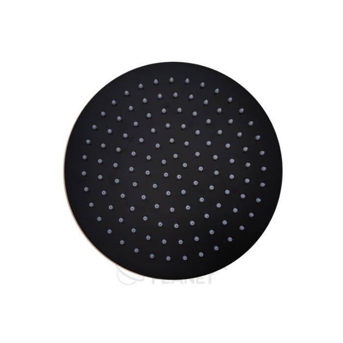 Hoofddouchekop ultra thin Mat Zwart rond 25 cm