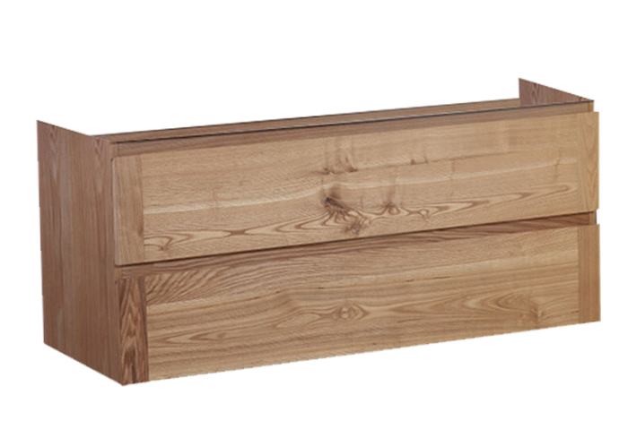 Badmeubel onderkast Wood Eiken met greeplijst in korpus kleur 120 OP = OP