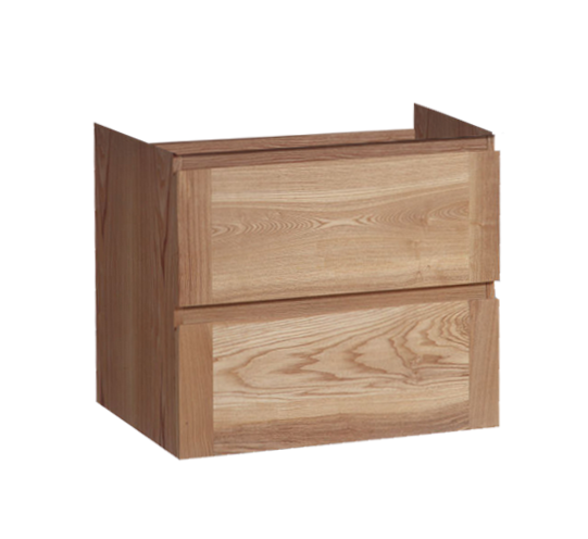 Badmeubel onderkast Wood Eiken met greeplijst in korpus kleur 60 OP = OP