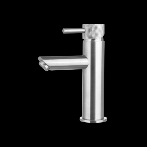 Wastafelmengkraan Mia RVS met geribbeld knop