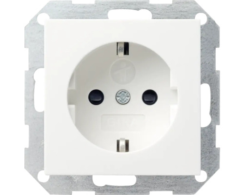 Gira System 55 stopcontact verhoogde aanrakingsbescherming zuiverwit glans