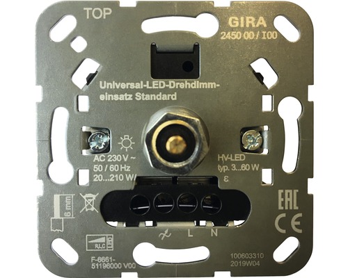 Gira System 3000 universele LED draaidimmer 3-60W