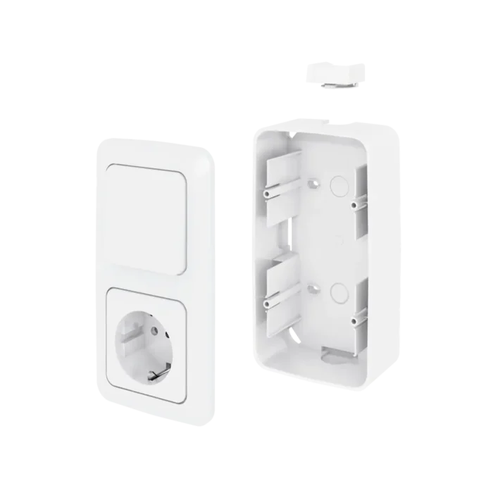 Busch-balance® SI afdekraam 2-voudig alpinwit — coverframe.