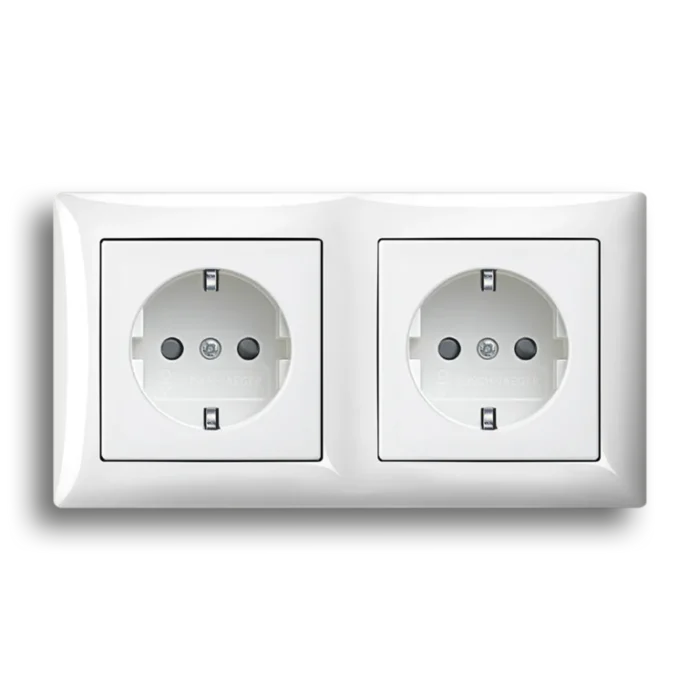 Busch-balance® SI stopcontact Schuko zwart mat — 16A, duurzaam.