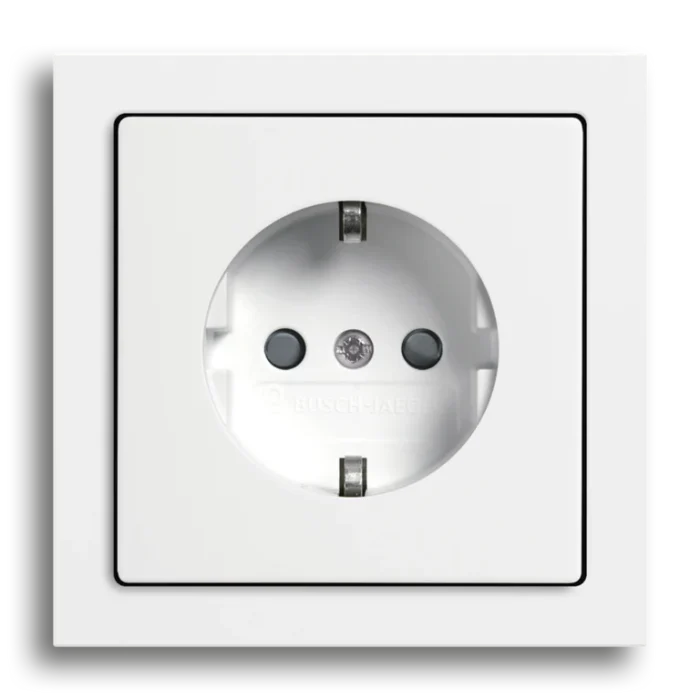 Busch-Jäger Future Linear stopcontact Schuko alu silber — 16A, randaarde.