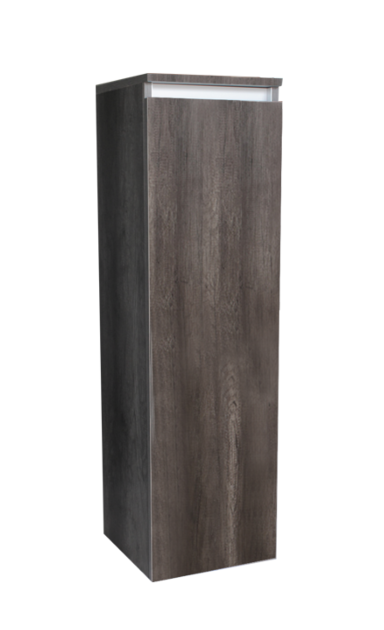 Trendline kolomkast half hoog met greeplijst aluminium Century Oak